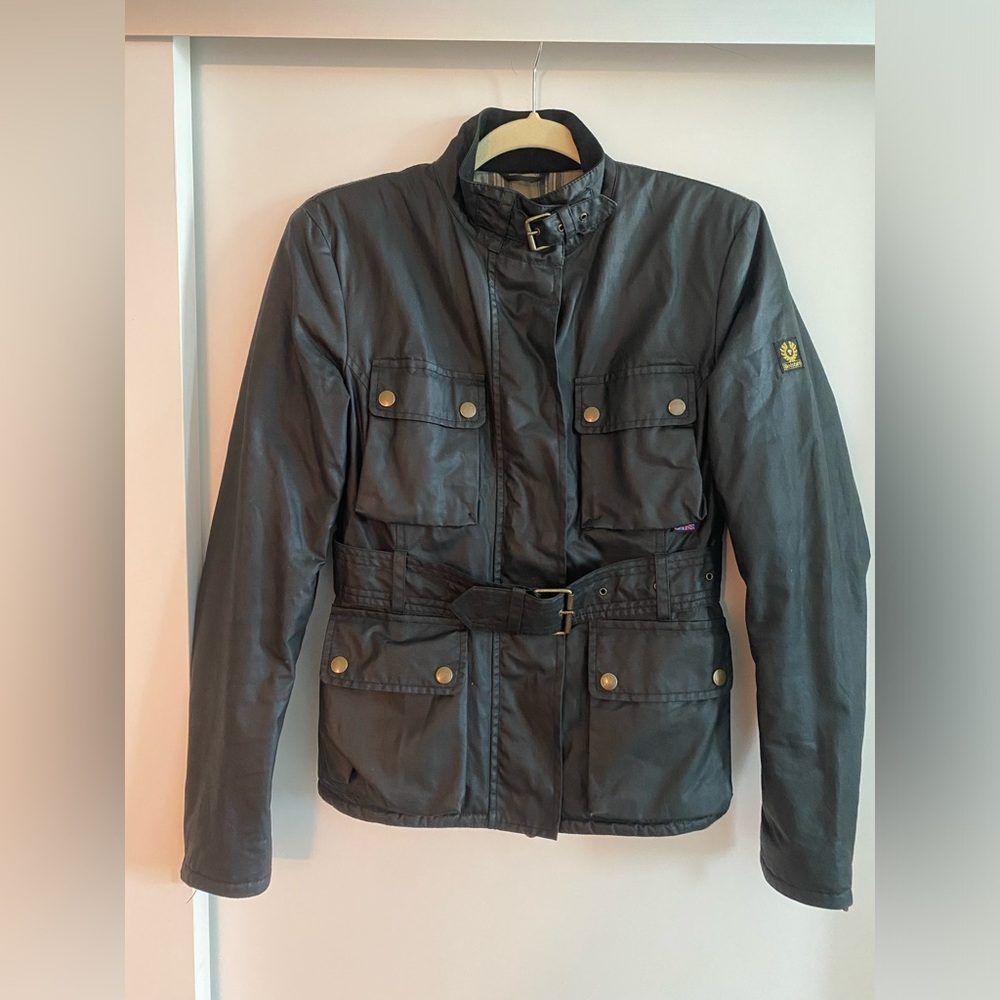 Belstaff 85th Anniversary black waxed cotton jacket
